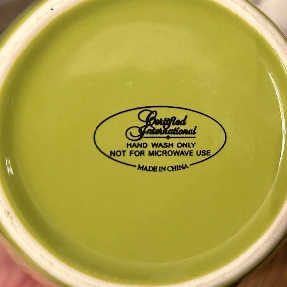 Certified International Tea Collection Lime Green Teapot w Infuser & Hinged Lid - Picture 8 of 9